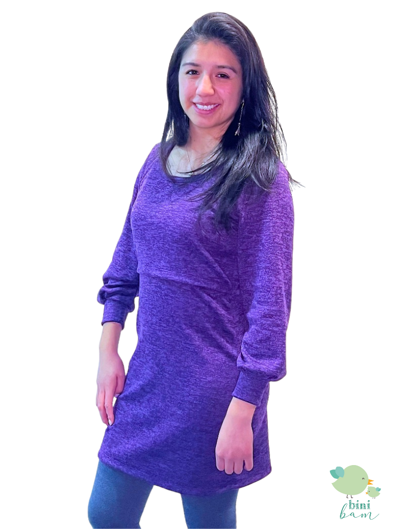 Vestido lanilla morado