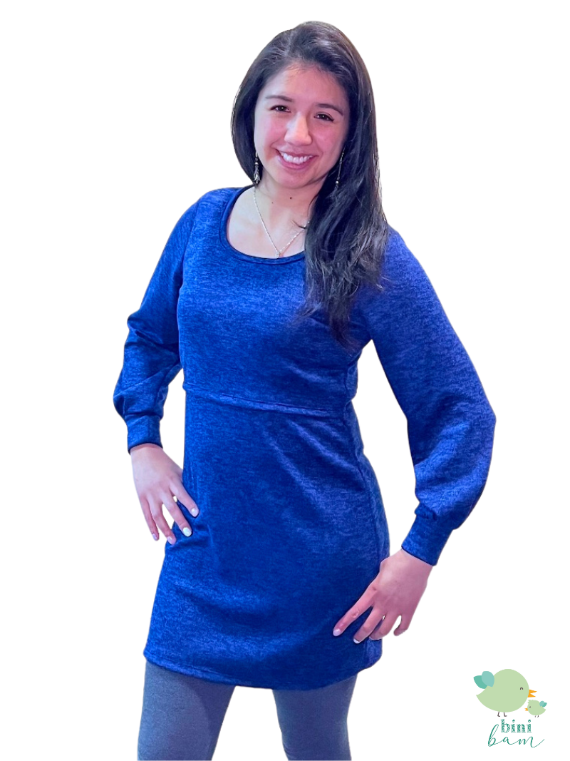 Vestido lanilla azul